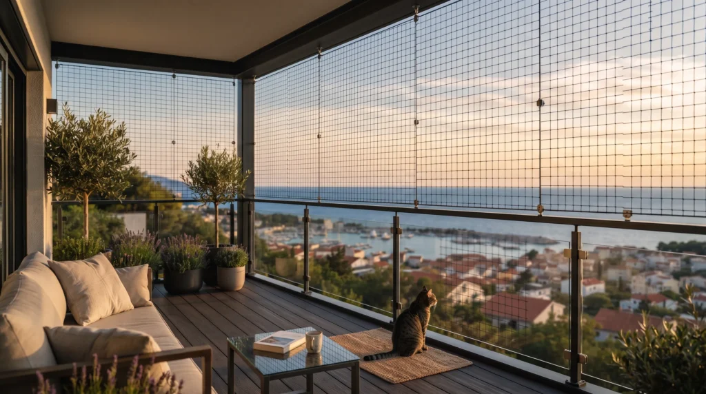Kediler için çelik pencere filesi 