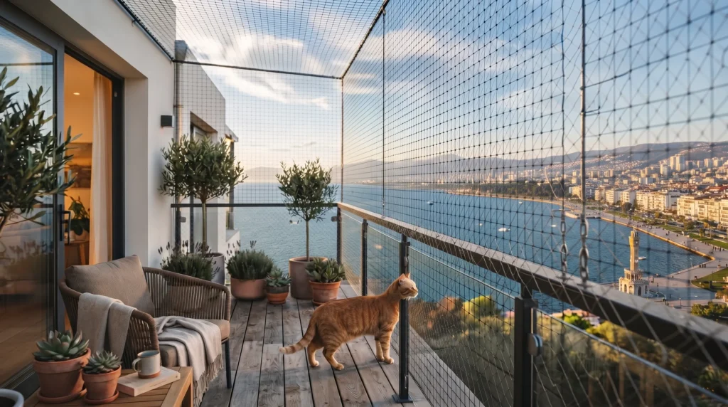 Paslanmaz Çelik Balkon Filesi Montajı